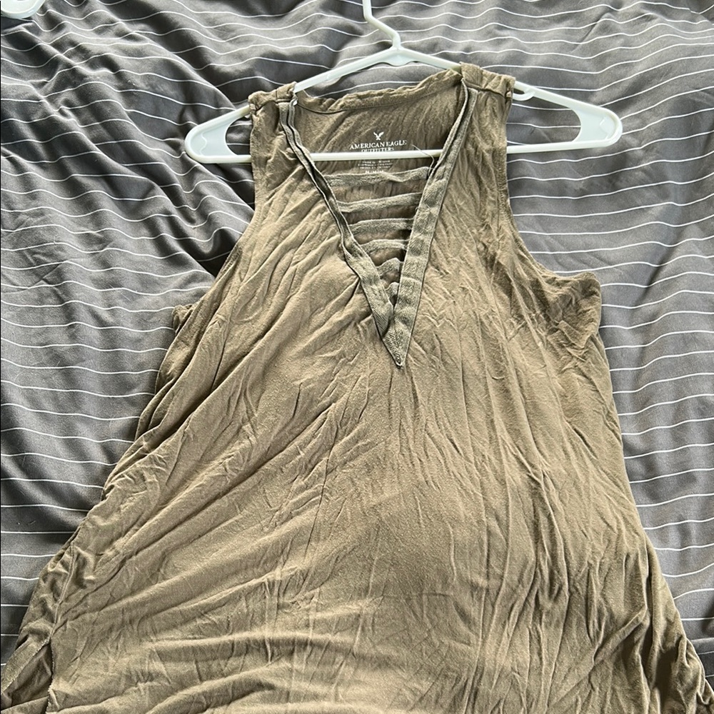 American Eagle Outfitters Olive Tank Top